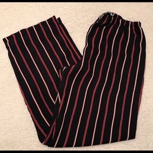 Brandy Melville Black/White/Red Flowy Pants